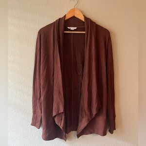 Athleta Rich Brown Nirvana Drape Cardigan Size XXS